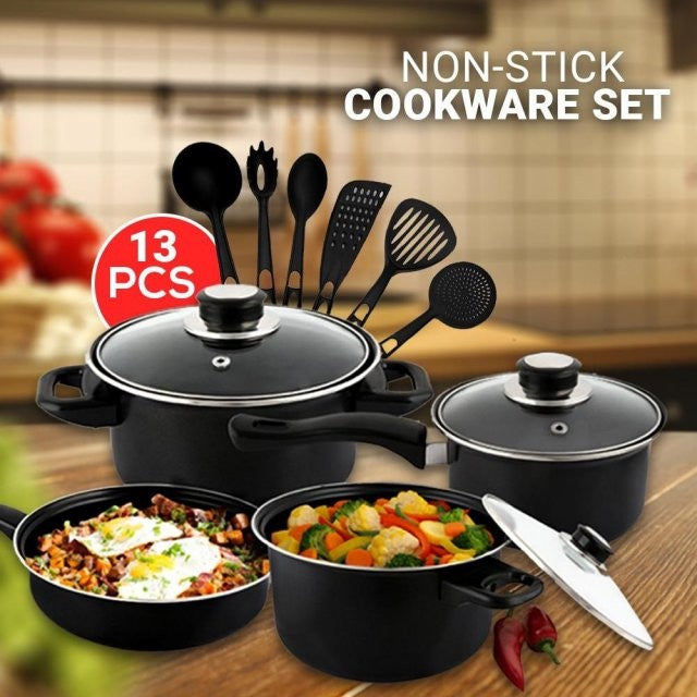 Authentic Non Stick 13 pcs Cookware Kitchenware Set